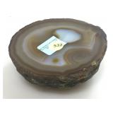Rock slice paperweight approx 5 in