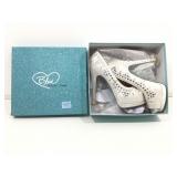 Betsy Johnson Blue shoes Ivory Fab, bejeweled