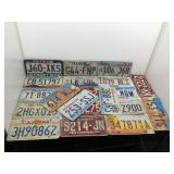 Assorted metal license plates