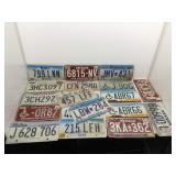 Assorted metal license plates