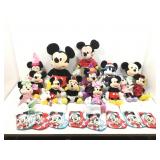 Mickey Mouse plush dolls and more.