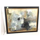 Signed abstract painting. Framed to 36x29.