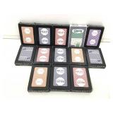 Casino used decks of playing cards.