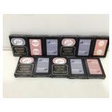 Casino used decks of playing cards.