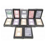 Casino used decks of playing cards.