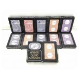 Casino used decks of playing cards.