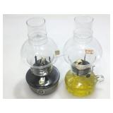 Pyrex hurricane lamps. Lamplight Farms made in