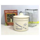 Kaukauna Klub cannister with tiffany candle lamp