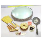 Vintage vanity sets and mirrors. Handhelds.