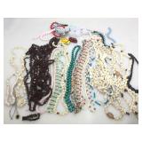 Vintage costume jewelry. Shells, beads and more.