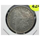 Silver Morgan Dollar in holder