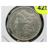 Silver Morgan Dollar in holder