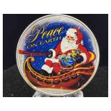 Silver Eagle Santa 1oz 999 peace on earth