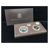 Silver US congressional coin and other in box
