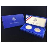 Silver US Liberty coin and other in box