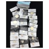 Silver dimes and half dollars 25.70 face 90%-40%