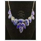 large Necklace with colored gemstones