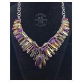 large Necklace with colored gemstones