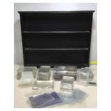 Wall hanging Display shelf and assorted empty