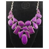 large Necklace with colored gemstones