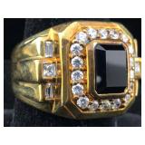 Silver 925 marked mens ring sz 11