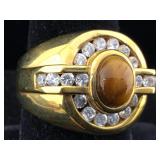 Silver 925 marked mens ring sz 11