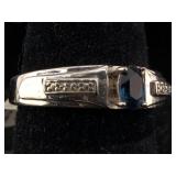 Silver 925 marked mens ring sz 11