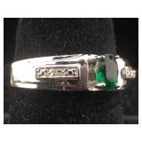 Silver 925 marked mens ring sz 11