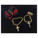 2-Stainless steel necklaces cross