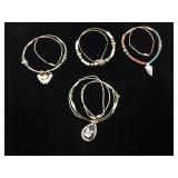5-Indian costume jewelry necklace barrel clasp