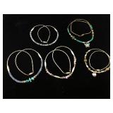 5-Indian costume jewelry necklace barrel clasp