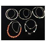 5-Indian costume jewelry necklace barrel clasp