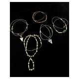 5-Indian costume jewelry necklace barrel clasp