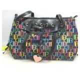 Dooney and Bourke rainbow zippered purse.