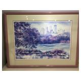 Signed Roman 89. Watercolor art. 581/900. Framed