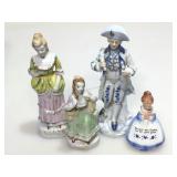 Assorted porcelain figurines made in Japan