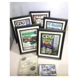 Signed Shadowrun framed computer theme magazines.