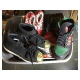 Assorted shoes some sz 12, 7.5 and more