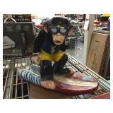 Monkey Surfing sculpture