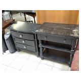 Chris Madden wood side table w/side table both