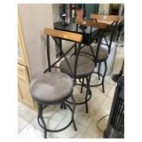 3 metal stools