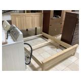 Wood bed set for a full size bed