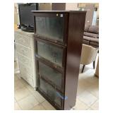 Wood lawyers cabinet, Approx 5 ft tall