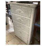 Wicker dresser, Approx 4 ft tall