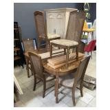 Wood dining table w/6 chairs