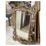 Wood mirror, Approx 55 inches tall