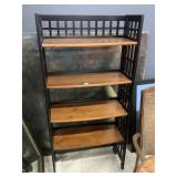 Wood folding shelf rack