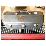Metal toolbox with contents