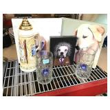 HB House Steins amd Dog art