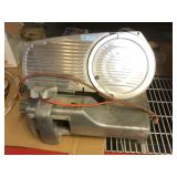 Hobart meat slicer powers on